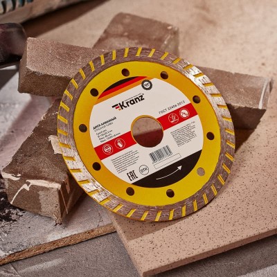 Диск алмазный отрезной Turbo 125x22,2x2,2x10мм KRANZ Диск алмазный отрезной Turbo 125x22,2x2,2x10мм KRANZ