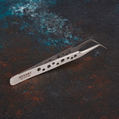 Пинцет изогнутый узкий 120мм Airy (блистер) REXANT Пинцет изогнутый узкий 120мм Airy (блистер) REXANT