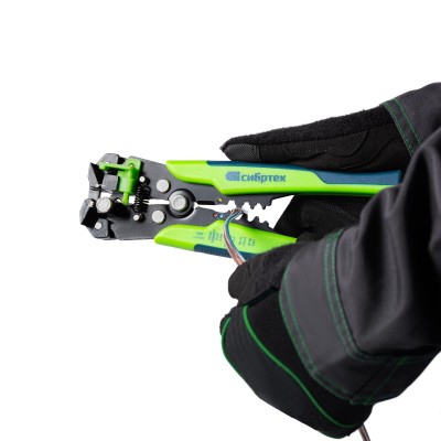 Щипцы для зачистки электропроводов, функция обрезания проводов Сибртех Щипцы для зачистки электропроводов, функция обрезания проводов Сибртех