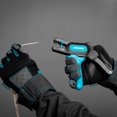 Щипцы для зачистки электропроводов 0.2-6 мм2 (10-24 AWG) лезвие: нержавеющая сталь Gross