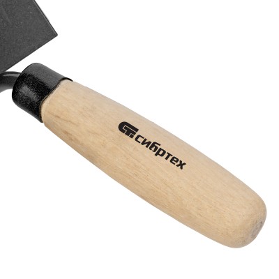 Кельма угловая, 80 х 60 х 60 мм, стальная, для внутренних углов, буковая ручка Сибртех