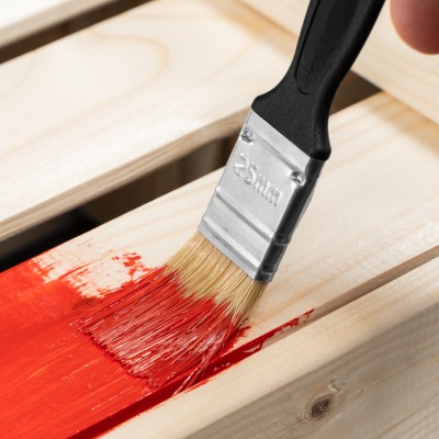 Кисть флейцевая "Стандарт", 25 х 6 мм, натуральная щетина, пластиковая ручка Сибртех Кисть флейцевая "Стандарт", 25 х 6 мм, натуральная щетина, пластиковая ручка Сибртех