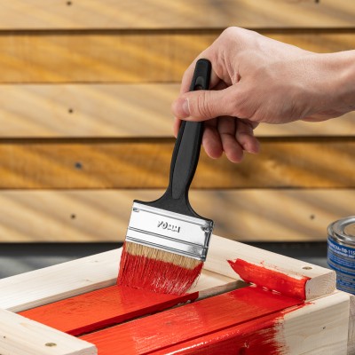 Кисть флейцевая "Стандарт", 70 х 6 мм, натуральная щетина, пластиковая ручка Сибртех