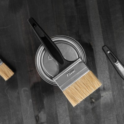 Кисть флейцевая "Стандарт", 70 х 6 мм, натуральная щетина, пластиковая ручка Сибртех