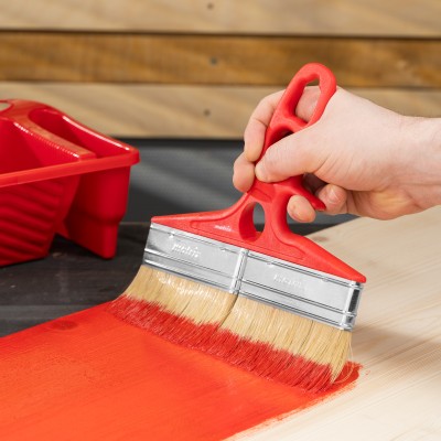 Кисть флейцевая для лаков, 200 x 12, натуральная щетина, пластиковая ручка Color line Matrix