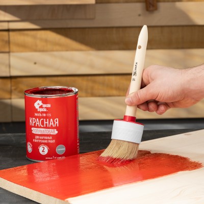 Кисть круглая №16 (55 мм) натуральная щетина, деревянная ручка MTX