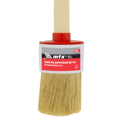 Кисть круглая №16 (55 мм) натуральная щетина, деревянная ручка MTX