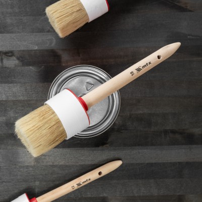 Кисть круглая №18 (60 мм) натуральная щетина, деревянная ручка MTX