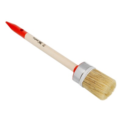 Кисть круглая, Профи №10 (40 мм) натуральная щетина, деревянная ручка MTX