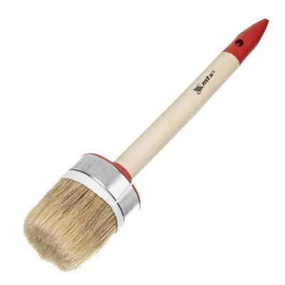 Кисть круглая, Профи №16 (55 мм) натуральная щетина, деревянная ручка MTX Кисть круглая, Профи №16 (55 мм) натуральная щетина, деревянная ручка MTX