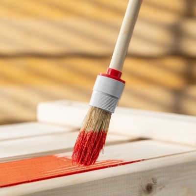 Кисть круглая № 2 (20 мм) натуральная щетина, деревянная ручка MTX