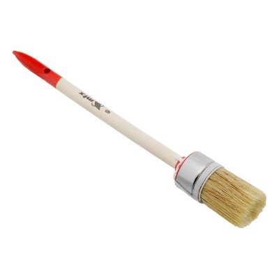 Кисть круглая, Профи №6 (30 мм) натуральная щетина, деревянная ручка MTX