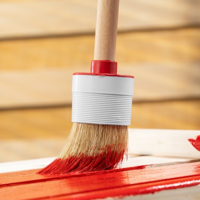 Кисть круглая №12 (45 мм) натуральная щетина, деревянная ручка MTX