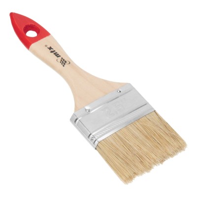 Кисть плоская "Стандарт" 2.5" (63 мм) натуральная щетина, деревянная ручка MTX