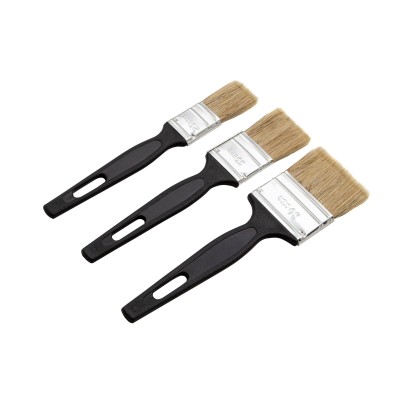 Набор кистей флейцевых 3 шт. (25 мм, 35 мм, 50 мм) натуральная щетина, пластиковая ручка Сибртех