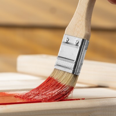 Кисть плоская Slimline 1" (25 мм) натуральная щетина, деревянная ручка Sparta