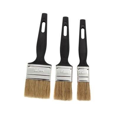 Набор кистей флейцевых 3 шт. (25 мм, 35 мм, 50 мм) натуральная щетина, пластиковая ручка Сибртех