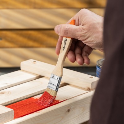 Кисть плоская Slimline 1" (25 мм) натуральная щетина, деревянная ручка Sparta