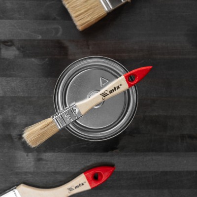 Кисть плоская "Стандарт" 3/4" (20 мм) натуральная щетина, деревянная ручка MTX