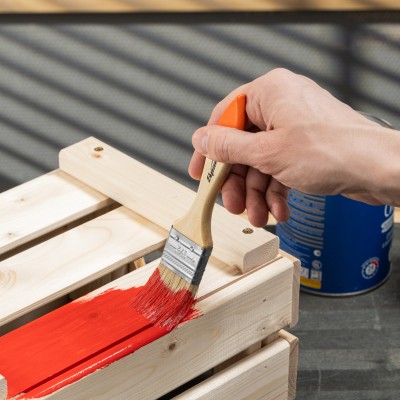 Кисть плоская Slimline 1.5" (38 мм) натуральная щетина, деревянная ручка Sparta