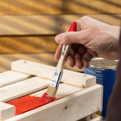 Кисть плоская "Стандарт" 3/4" (20 мм) натуральная щетина, деревянная ручка MTX