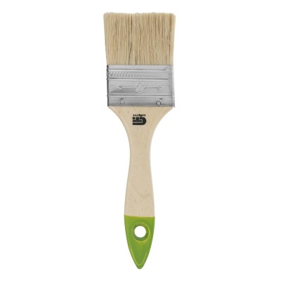 Кисть плоская 50 мм, натуральная щетина, деревянная ручка Сибртех