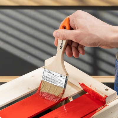 Кисть плоская Slimline 2.5" (63 мм) натуральная щетина, деревянная ручка Sparta