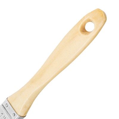 Кисть плоская "Евро" 1", натуральная щетина, деревянная ручка MTX