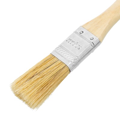 Кисть плоская "Евро" 1", натуральная щетина, деревянная ручка MTX