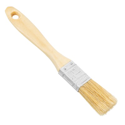 Кисть плоская "Евро" 1", натуральная щетина, деревянная ручка MTX