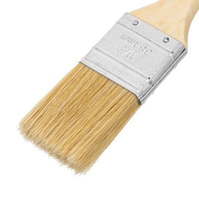 Кисть плоская "Евро" 1.5", натуральная щетина, деревянная ручка MTX