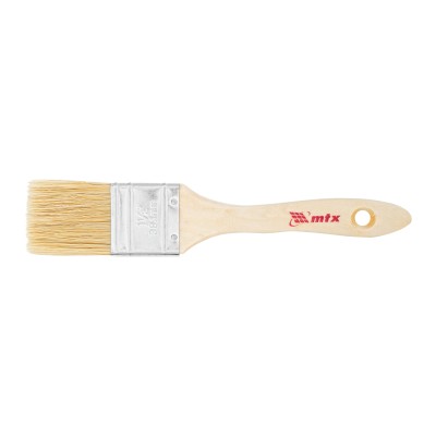Кисть плоская "Евро" 1.5", натуральная щетина, деревянная ручка MTX