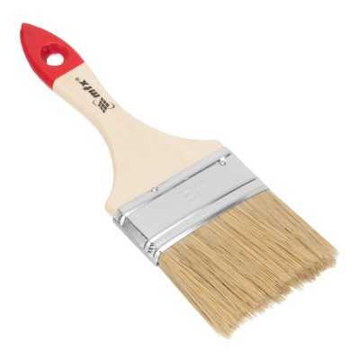 Кисть плоская "Стандарт" 3" (75 мм) натуральная щетина, деревянная ручка MTX Кисть плоская "Стандарт" 3" (75 мм) натуральная щетина, деревянная ручка MTX