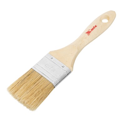 Кисть плоская "Евро" 2", натуральная щетина, деревянная ручка MTX