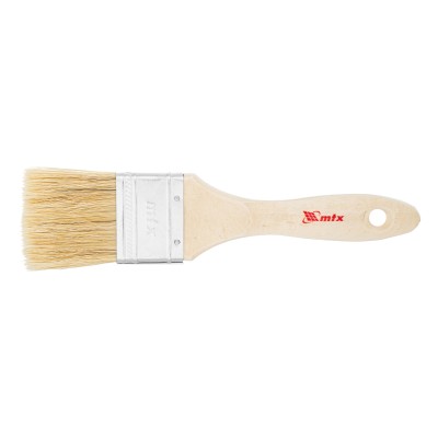 Кисть плоская "Евро" 2", натуральная щетина, деревянная ручка MTX