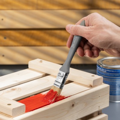 Кисть плоская "Евро" 1", натуральная щетина, пластмассовая ручка MTX