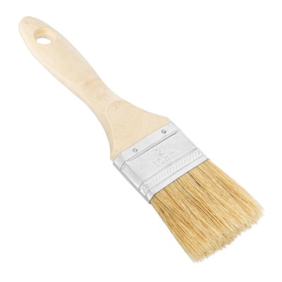 Кисть плоская "Евро" 2", натуральная щетина, деревянная ручка MTX