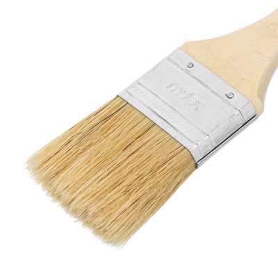 Кисть плоская "Евро" 2", натуральная щетина, деревянная ручка MTX