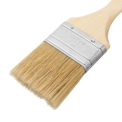 Кисть плоская "Евро" 2.5", натуральная щетина, деревянная ручка MTX