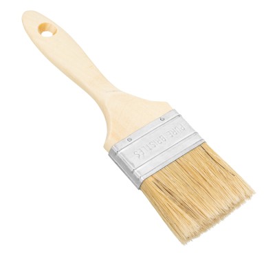 Кисть плоская "Евро" 2.5", натуральная щетина, деревянная ручка MTX