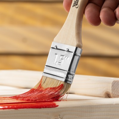 Кисть плоская "Стандарт" 1.5" (38 мм) натуральная щетина, деревянная ручка MTX Кисть плоская "Стандарт" 1.5" (38 мм) натуральная щетина, деревянная ручка MTX