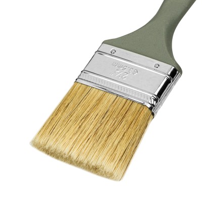 Кисть плоская "Евро" 2.5", натуральная щетина, пластмассовая ручка MTX