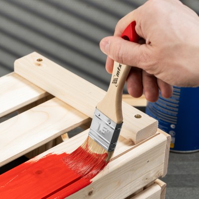 Кисть плоская "Стандарт" 1.5" (38 мм) натуральная щетина, деревянная ручка MTX Кисть плоская "Стандарт" 1.5" (38 мм) натуральная щетина, деревянная ручка MTX