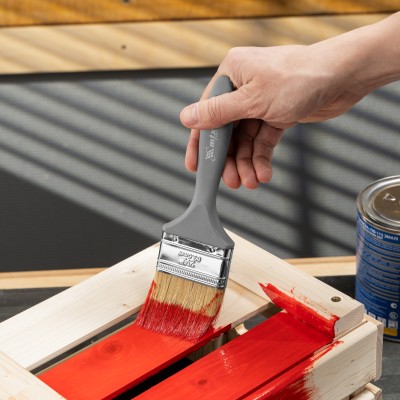 Кисть плоская "Евро" 2.5", натуральная щетина, пластмассовая ручка MTX Кисть плоская "Евро" 2.5", натуральная щетина, пластмассовая ручка MTX