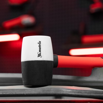 Киянка резиновая, 450 г, черно-белая резина, фибергласовая рукоятка Matrix