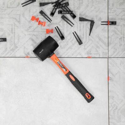 Киянка резиновая, 680 г, черная резина, фибергласовая рукоятка Sparta