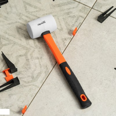 Киянка резиновая, 225 г, белая резина, фибергласовая рукоятка Sparta