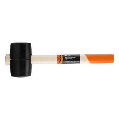 Киянка резиновая, 340 г, черная резина, деревянная рукоятка Sparta Киянка резиновая, 340 г, черная резина, деревянная рукоятка Sparta