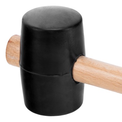 Киянка резиновая, 680 г, черная резина, деревянная рукоятка Sparta Киянка резиновая, 680 г, черная резина, деревянная рукоятка Sparta