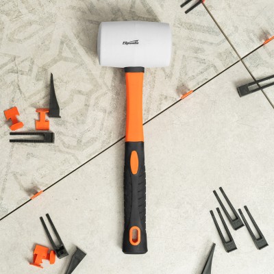 Киянка резиновая, 680 г, белая резина, фибергласовая рукоятка Sparta